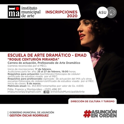 La Escuela Municipal habilita audiciones para ingreso a carrera profesional de actuación | .::Agencia IP::.