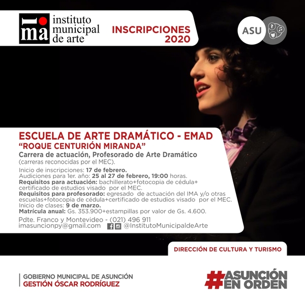 La Escuela Municipal habilita audiciones para ingreso a carrera profesional de actuación | .::Agencia IP::.