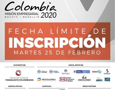 Inscripción para empresas interesadas en participar de misión en Colombia se cierra este martes