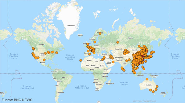Así avanza el Coronavirus en el mundo