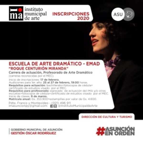 Habilitan audiciones en la Escuela Municipal de Asunción para ingreso a carrera profesional de actuación - ADN Paraguayo