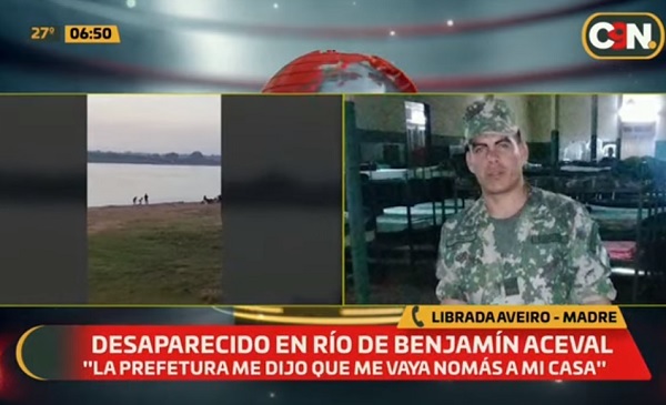 Militar desaparece en aguas del río Paraguay