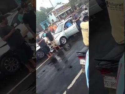 APARATOSO ACCIDENTE EN ACCESO AL B° CHAIPE SOBRE RUTA VI