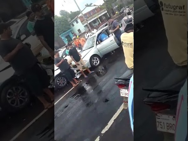 APARATOSO ACCIDENTE EN ACCESO AL B° CHAIPE SOBRE RUTA VI