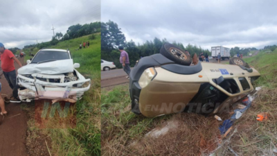 HACE INSTANTES: GRAVE ACCIDENTE Y VUELCO SOBRE LA RUTA 1