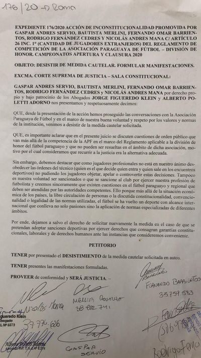 Desisten de medida cautelar pero no de la inconstitucionalidad - Guaraní - ABC Color