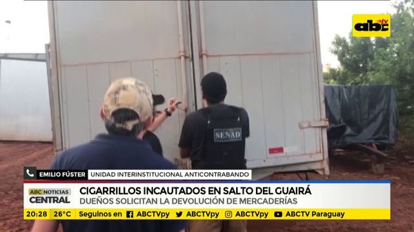 Cigarrillos incautados en Santo del Guairá: Dueños solicitan devolución de las mercaderías - ABC Noticias - ABC Color