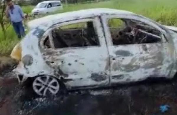 Hallan vehículo incinerado de hombre desaparecido en Pedro Juan Caballero - SNT