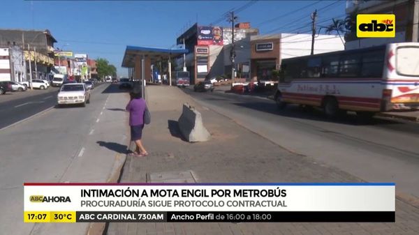 Intimación a Mota-Engil por metrobús - ABC Noticias - ABC Color