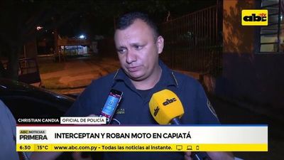 Interceptan y roban moto en Capiatá - ABC Noticias - ABC Color