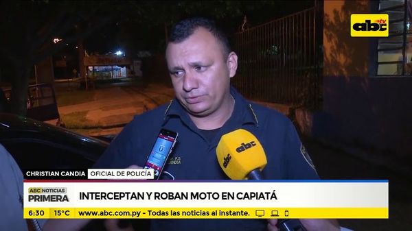 Interceptan y roban moto en Capiatá - ABC Noticias - ABC Color