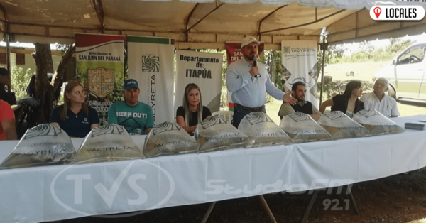 Exitoso acto de entrega de alevines en el distrito de San Juan del Paraná