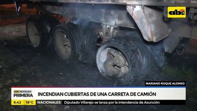 Incendian cubiertas de una carreta de camión - ABC Noticias - ABC Color