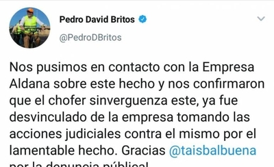 HOY / Desvinculan a chofer de bus que recibió G 20 mil de asaltante