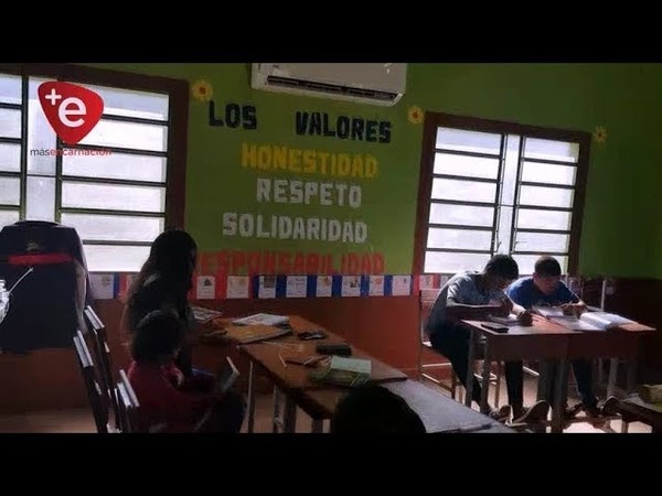 HABILITAN AULAS REFACCIONADAS Y CLIMATIZADAS EN ASENTAMIENTO GUAVIRAMI