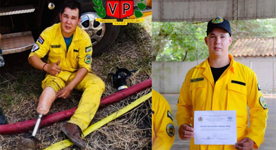 PERDIÓ LA PIERNA EN UN ACCIDENTE Y SE CONVIRTIÓ EN BOMBERO PARA AYUDAR A OTROS