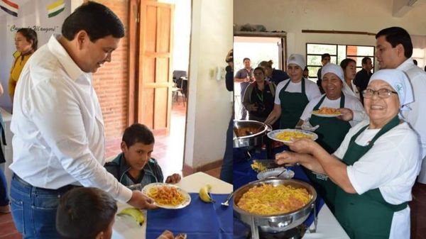 San Juan Bautista; almuerzo escolar en el primer dia de clases - Digital Misiones