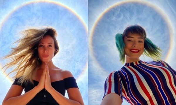 Famosos se quitaron fotos junto al halo solar