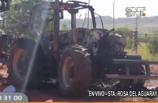 Queman maquinaria en Estancia de Tacuati - SNT