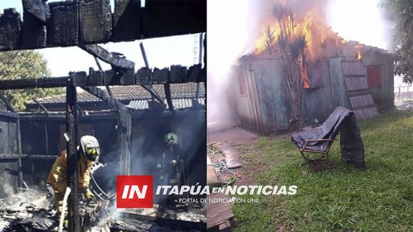 INCENDIO CONSUME POR COMPLETO UNA VIVIENDA EN HOHENAU