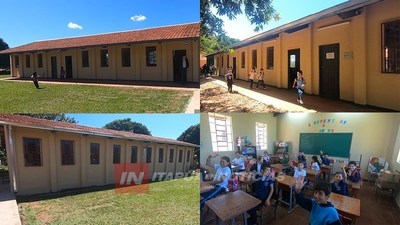 ALUMNOS DE LA ESC. GRAL. ARTIGAS VUELVEN A CLASES EN RENOVADOS PABELLONES