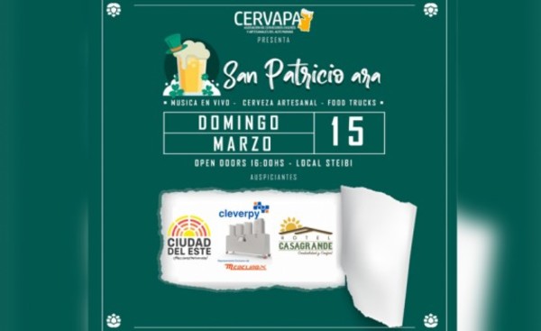 Realizarán feria de cerveza artesanal "San Patricio Ára"