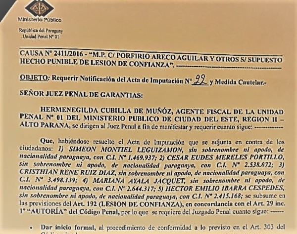 Imputan a CONCEJAL que DESVIO millonaria PLATA de una COOPERATIVA en Minga Guazú