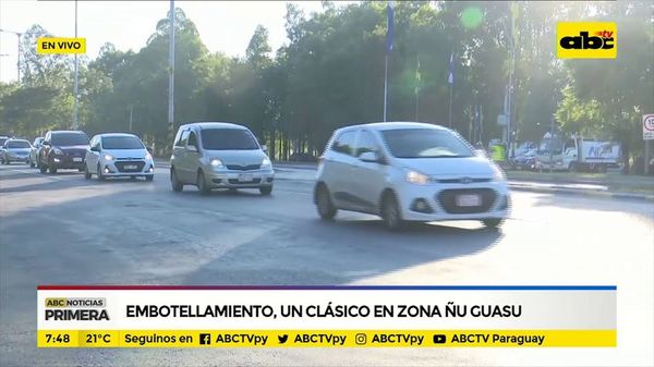 Embotellamiento, un clásico en zona Ñu Guasú - ABC Noticias - ABC Color