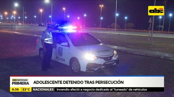 Adolescente detenido tras persecución - ABC Noticias - ABC Color