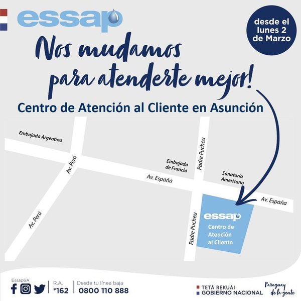 ESSAP habilita nuevo Centro de Atención a clientes - .::RADIO NACIONAL::.
