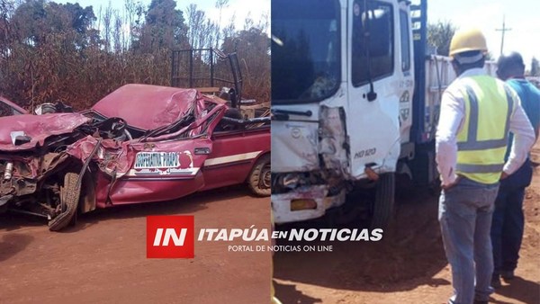 PIRAPÓ: CONDUCTOR SE SALVA DE MILAGRO TRAS VIOLENTA COLISIÓN DE RODADOS