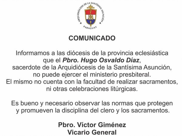 Suspenden a pa'i y no puede hacer ni misas