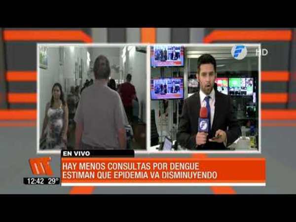 Se registran menos consultas por casos de dengue