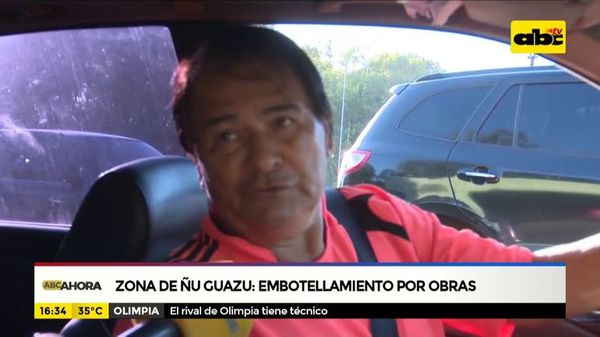 Zona de Ñu Guazú: Embotellamiento por obras - ABC Noticias - ABC Color