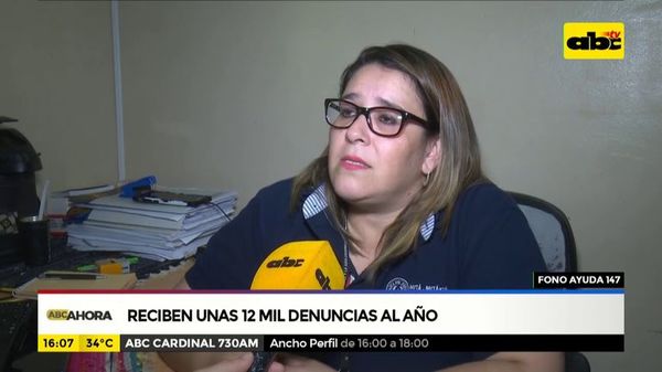 Fono ayuda 147 recibe 12 mil denuncias al año - ABC Noticias - ABC Color