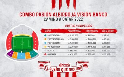 Precios para ver a la Albirroja en las eliminatorias - Fútbol - ABC Color