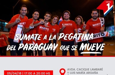 Jóvenes colorados realizan pegatina en Cacique y Luis Argaña | Lambaré Informativo
