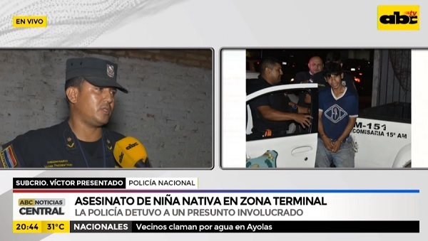 Detienen a un joven sospechoso del crimen de niña indígena