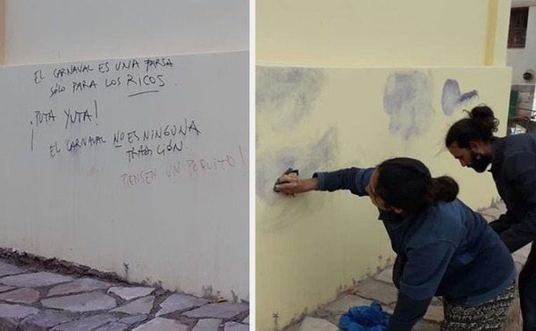 Paraguaya detenida en Argentina por escribir en la pared de una escuela - Informate Paraguay