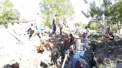 Avanza obra de construcción para el desagüe pluvial de San Pedro | .::Agencia IP::.