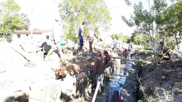 Avanza obra de construcción para el desagüe pluvial de San Pedro | .::Agencia IP::.
