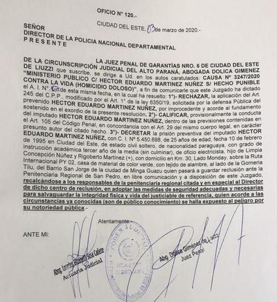 Juzgado de garantías confirmó prisión preventiva para supuesto asesino de niña