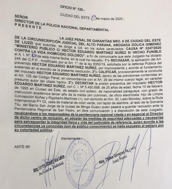 Juzgado de garantías confirmó prisión preventiva para supuesto asesino de niña
