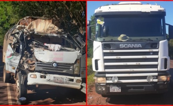 Accidente entre camiones deja un herido