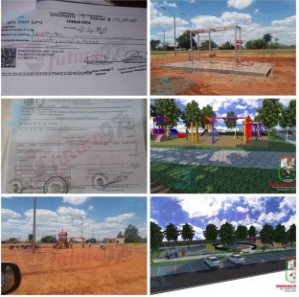 Denuncian presuntos desvíos en la construcción de una plaza en Capitan Bado