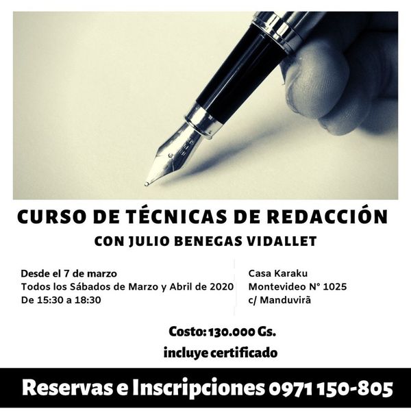 Casa Karaku habilita su curso de escritura de los sábados | .::Agencia IP::.