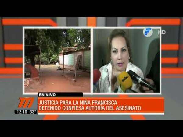 Detenido por el crimen de Francisca reconoce su participación