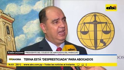 Terna está “desprestigiada” para abogados - ABC Noticias - ABC Color
