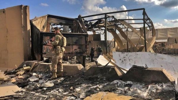 Así quedó la base de los Estados Unidos en Irak tras el ataque de la Guardia Revolucionaria Islámica de Irán