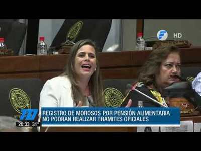 Registro de morosos por pensión alimentaria
